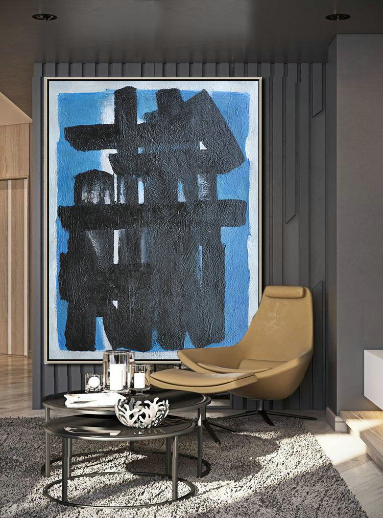 Abstract Painting Extra Large Canvas Art,Vertical Palette Knife Contemporary Art,Acrylic Painting Canvas Art